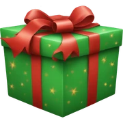 Red and green Christmas gift sticker