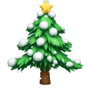 christmas tree with snow sticker