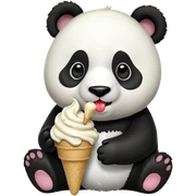 Panda eating ice cream sticker