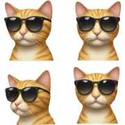 Cat with sunglasses sticker