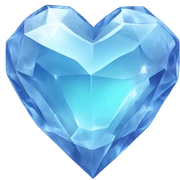 crystal heart sticker