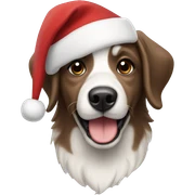 Christmas dog sticker