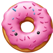 Pink donut sticker