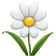 White flower  sticker