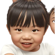 girl with boys smiling together sticker