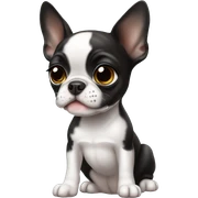 Boston terrier puppy  sticker