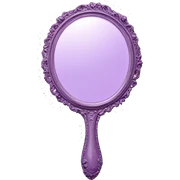 vintage hand mirror light purple sticker