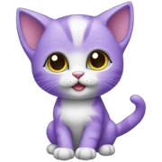 Purple kitten  sticker