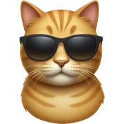 Cat with sunglasses sticker