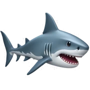 Shark with a top hat sticker
