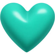 Turquoise heart sticker
