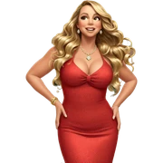 christmas beauty in red dress sticker