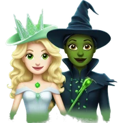 glinda and elphaba sticker