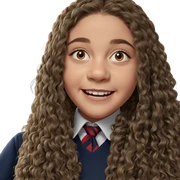 smiling girl in school uniform sticker