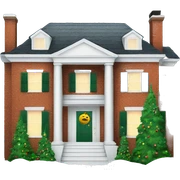 Big white house on Christmas  sticker