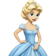 Cinderella in her dress sticker