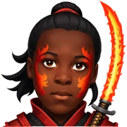 Fire-Wielding Samurai sticker