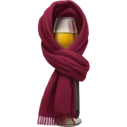 Wine with a scarf sticker