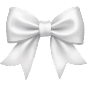 white satin bow sticker