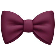 Burgandy bow sticker