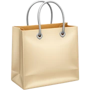 Pale creamy color SHOPPING sticker