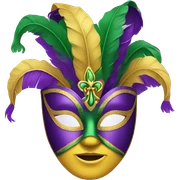 Mardi Gras mask sticker
