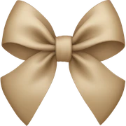 beige bow sticker