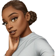realistic portrait of brown-skinned girl sticker