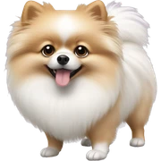 White Pomeranian  sticker