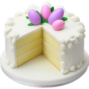 Easter white cake sticker
