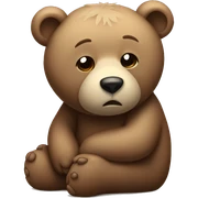 Sad bear sticker