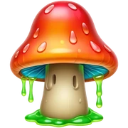 gummy neon melting mushroom  sticker
