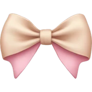 Pink/beige bow  sticker