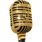 sparkly microphone  sticker