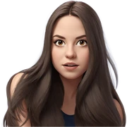 brown haired girl portrait sticker