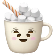 Cup with marshmallows  sticker