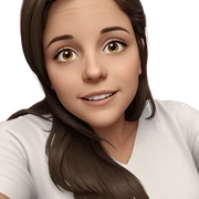 smiling girl in white shirt sticker