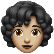 A girl clown with black hair sticker