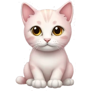 cat soft pink sticker