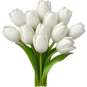 white tulip bouquet  sticker