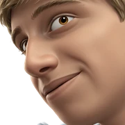 realistic close-up of a boy sticker