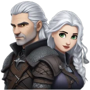 Geralt and Yennefer sticker