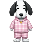 Snoopy in pajamas  sticker