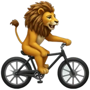 Lion on cycle sticker