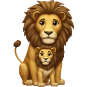 lion couple  sticker