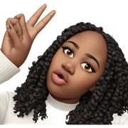 dark-skinned girl in white sweater sticker