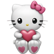 Hello kitty heart  sticker