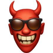 Devil with sunglasses  sticker