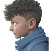 boy in car profile shot sticker