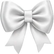 white satin bow sticker